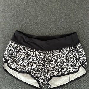 lululemon athletica Black and White Athletic Shorts